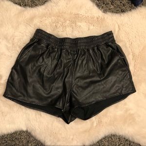Pleather shorts